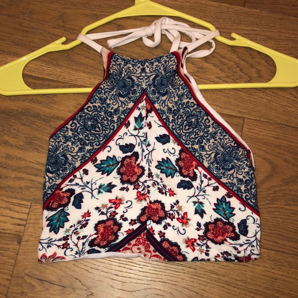 Backless Halter Crop Top